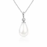Gümüş Damla İnci Bayan Kolye