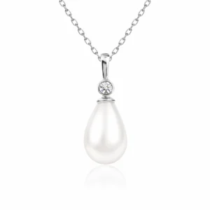 Gümüş Damla İnci Bayan Kolye