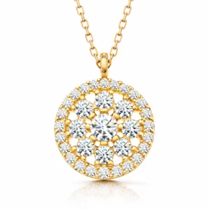 ​Gümüş Gold Çiçek Kadın Kolye