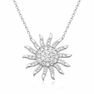 ​Gümüş Güneş Bayan Kolye