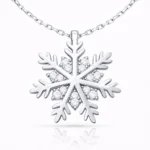 Gümüş Kar Tanesi Kadın Kolye