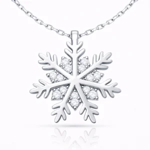 Gümüş Kar Tanesi Kadın Kolye