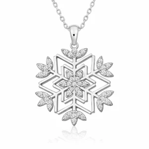 Gümüş Kar Tanesi Kolye
