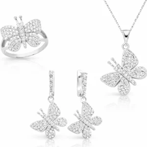 Gümüş Kelebek Bayan Set