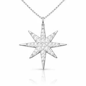 Gümüş Kutup Yıldızı Kadın Kolye