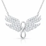 Gümüş Melek Kanadı Sonsuzluk Kadın Kolye
