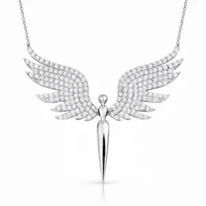 Gümüş Mikail Meleği Bayan Kolye