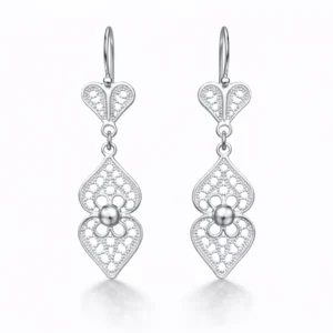 Gümüş Motif Esintisi Telkari Kadın Küpe