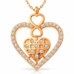 Gümüş Rose Kalp Sonsuzluk Kadın Kolye