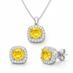 ​Gümüş Sarı Baget Taşlı Kadın Set