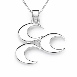 Gümüş Üç Hilal Kolye