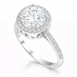 Gümüş Yuvarlak Montür Tek Taş Kadın Yüzük