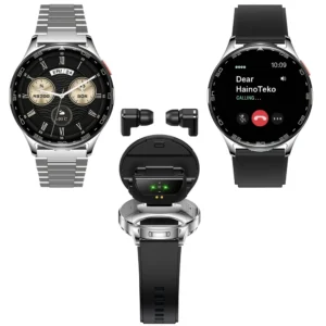 HainoTeko ST-7 WATERPROOF AMOLED Akıllı Saat Watch Buds Kulaklıklı 3 Kordon Bluetooth