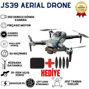 JS39 Katlanabilir Drone 4K Kamera Fırçasız Motor Çift Lens Engel Kaçınma