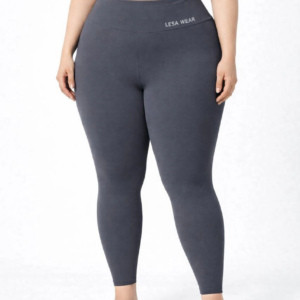 Kadın Yüksek Bel Toparlayıcı Likralı dalgıç Spor Tayt Esnek Battal Büyük Beden - Füme