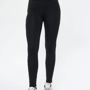 Kadın Yüksek Bel Toparlayicı ve Sıkılaştırıcı Likralı Şardonlu Tayt - Siyah