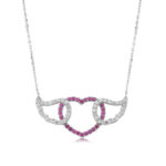 Gümüş Kanatlı Kalp Bayan Kolye