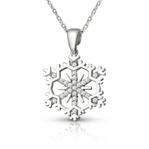 Gümüş Kar Tanesi Kadın Kolye