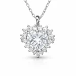 Gümüş Zirkon Taşlı Kalp Kadın Kolye