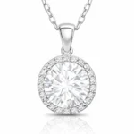 Gümüş Yuvarlak Montür Kadın Kolye