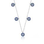 Gümüş Nazarlı Şans Bayan Kolye