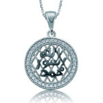 Gümüş Taşlı Mühr-ü Şerif Bayan Kolye