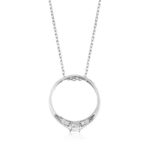 Gümüş Tek Taş Yüzük Bayan Kolye