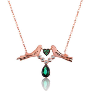 Gümüş Sevgi Kuşu Bayan Kolye