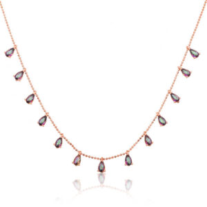 Gümüş Mistik Topaz Şans Kolyesi