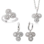 Gümüş Zirkon Taşlı Bayan Set