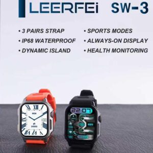 Leerfei SW-3 WATERPROOF Akıllı Saat Suya Dayanıklı Çift Kordon Bildirim Destekli