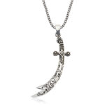 Gümüş Desenli Zülfikar Kılıcı Kolye