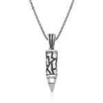 Gümüş Kurşun Erkek Kolye