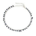 Gümüş Mistik Topaz Halhal