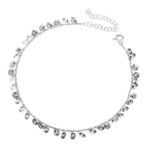 Gümüş Kristal Taşlı Halhal