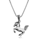 ​Gümüş Şahlanmış At Kolye
