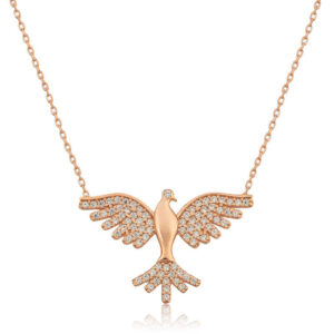 Gümüş Kuş Bayan Kolye