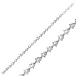 Gümüş Beyaz Yıldız Bayan Bileklik