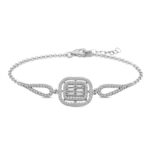 ​Gümüş Baget Taşlı Bileklik