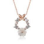 Gümüş Rose Bahar Çiçeği Kolye