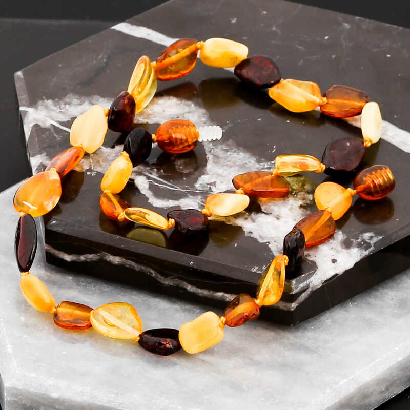 Bebek Damla Kehribar Diş Kolye - Görsel 2