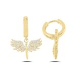 Gümüş Mikail Meleği Bayan Küpe