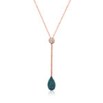 Gümüş Rose Aşk Damlası Bayan Kolye