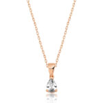 ​Gümüş Rose Damla Taş Kolye