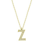 Gümüş Gold Z Harfi Kadın Kolye