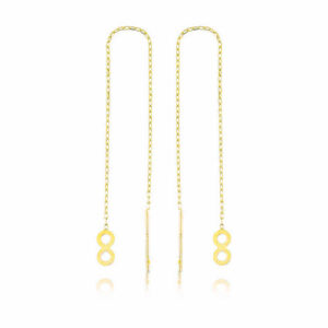 Gümüş Zincirli Sonsuzluk Küpe