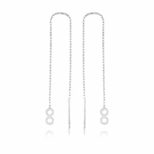 Gümüş Zincirli Sonsuzluk Küpe