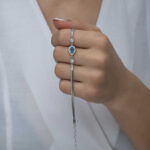 Gümüş Damla Su Yolu Kadın Bileklik