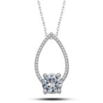 Gümüş Tektaş Damla Kadın Kolye