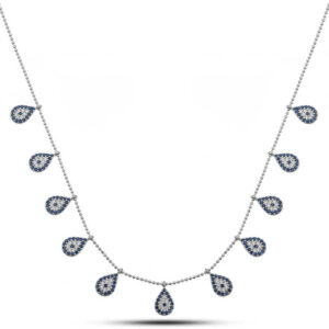 Gümüş Damla Nazarlı Şans Kadın Kolye